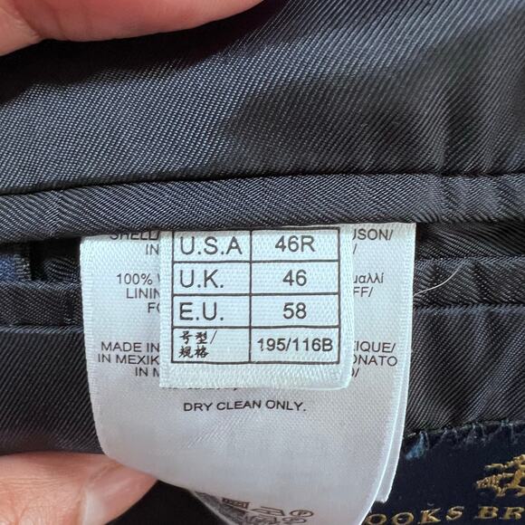 Brooks Brothers Madison Men's Pure Wool Blazer Jacket Size 46R Gold Button NWOT - Picture 10 of 15